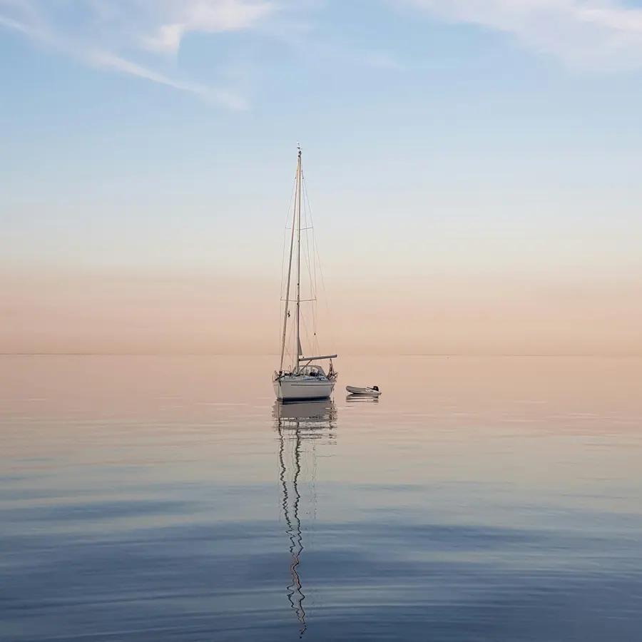 Sailboat at sea